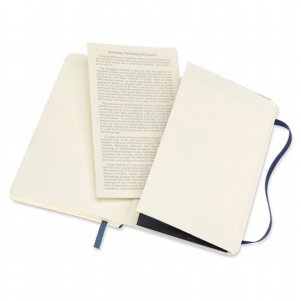 Moleskine Sapphire Blue Pocket Ruled Notebook Soft Cover
