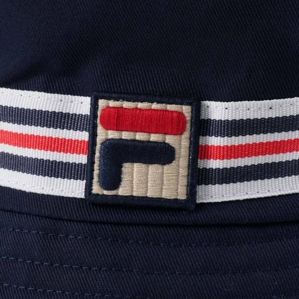 FILA JOJO BUCKET HAT WITH HERITAGE STRIPE TAPE- FILA NAVY