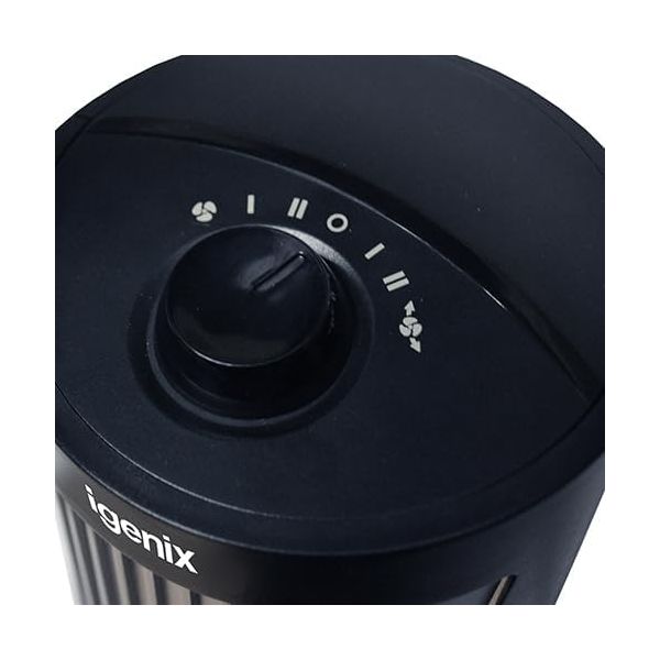 Igenix Mini Tower Fan, Oscillating, 12 Inch, Black