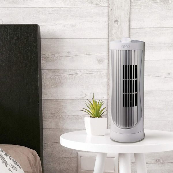 Igenix Mini Tower Fan, Oscillating, 12 Inch, White
