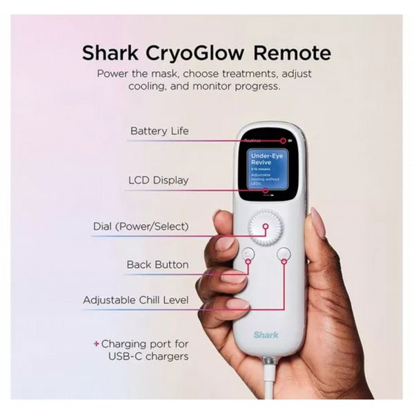 Shark CryoGlow Cooling LED Anti-Ageing & Blemish Repair Mask - Blue Frost