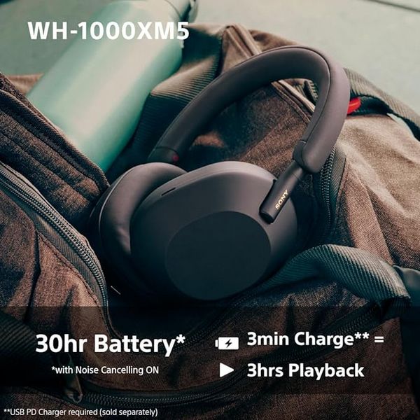 WH-1000XM5 Wireless Noise Cancelling Headphones Blk