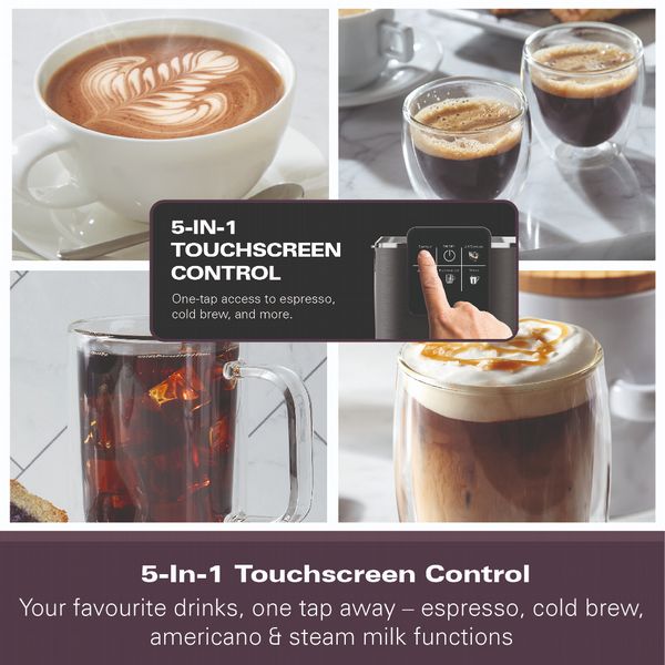 Hamilton Beach BaristaPro Touch 5 in 1 Espresso Machine - Black