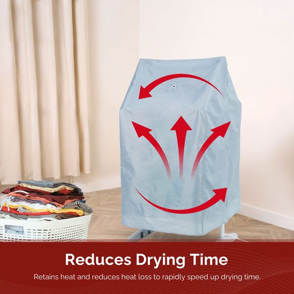 Rediffusion Compact 3 Tier Heated Clothes Airer With Cover