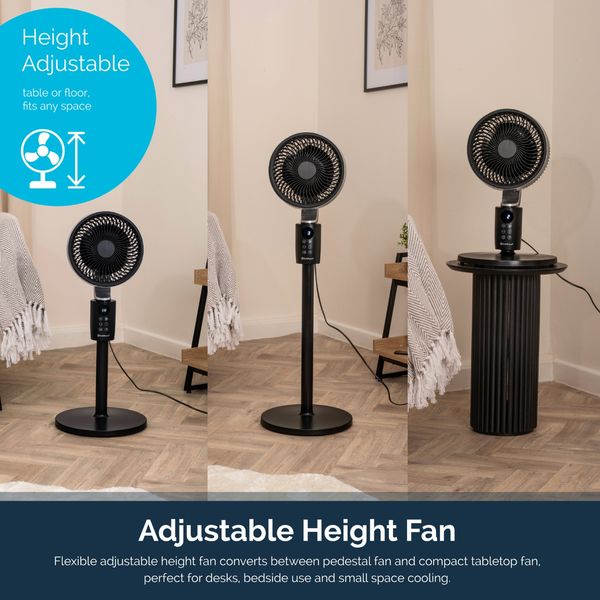Rediffusion Air360 Adjustable Height Pedestal Fan - 360° Oscillation