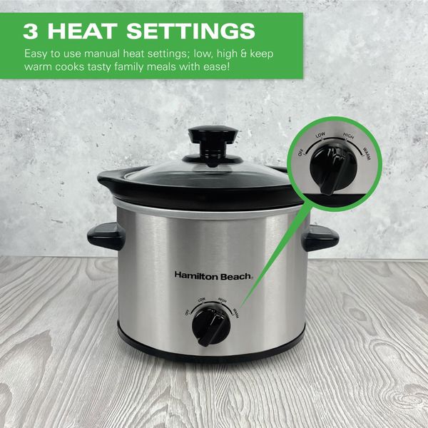 Hamilton Beach Essential Kettle, 2 Slot Toaster, Deep Fill Sand wich Toaster and 1.8L Slow Cooker - Silver