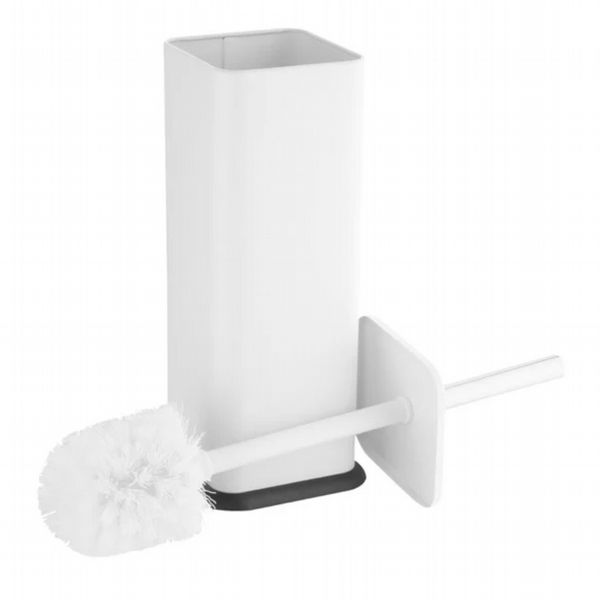 Jantex Square Toilet Brush and Holder - White
