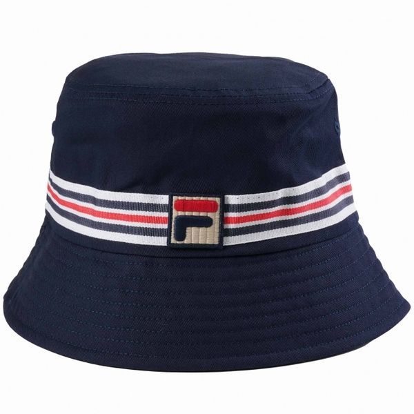 FILA JOJO BUCKET HAT WITH HERITAGE STRIPE TAPE- FILA NAVY