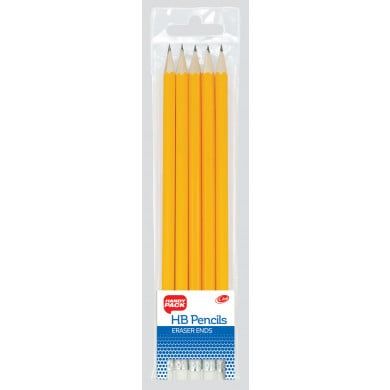 Wallet 5 HB Pencils Rubber Tipped