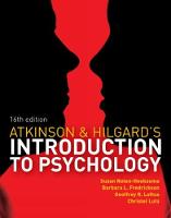 Atkinson & Hilgard's Introduction to Psychology (ePub eBook)