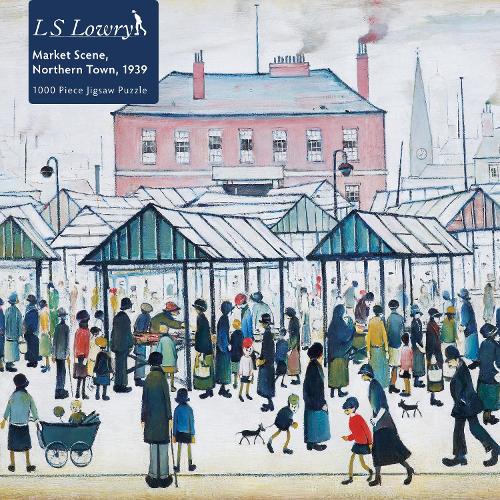 Adult Sustainable Jigsaw Puzzle L.S. Lowry: Market Scene, Northern Town, 1939: 1000-pieces. Ethical, Sustainable, Earth-friendly
