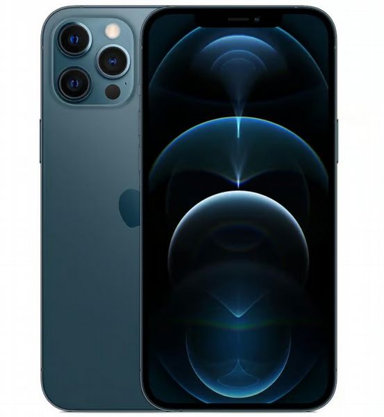 Refurbished Apple iPhone 12 Pro Max, 256GB, Pacific Blue. Grade A