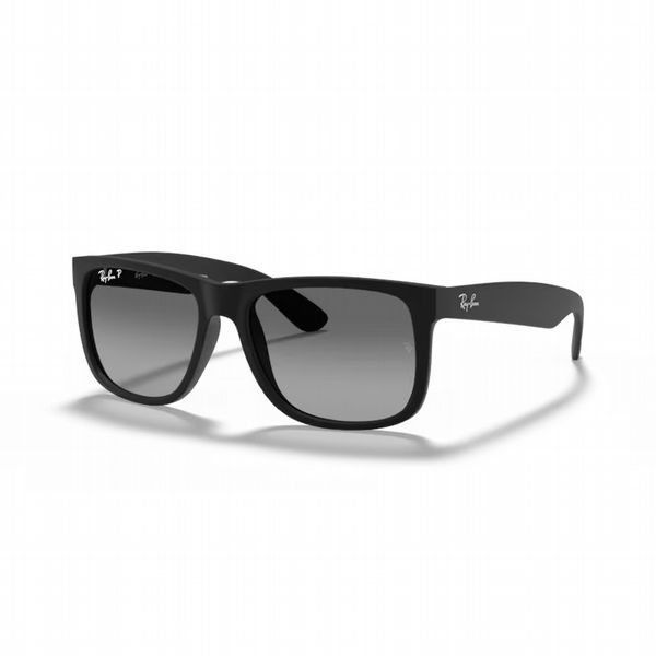Rayban Justin Black with Light Grey Lens