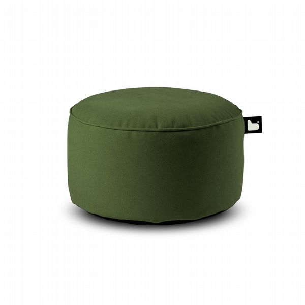 Extreme Lounging Brushed Suede B Pouffe in Moss Green