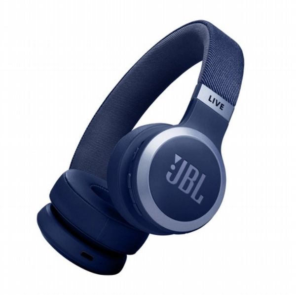 JBL Live 670NC - Wireless On-Ear Noise-Cancelling Headphones with Mic - Blue