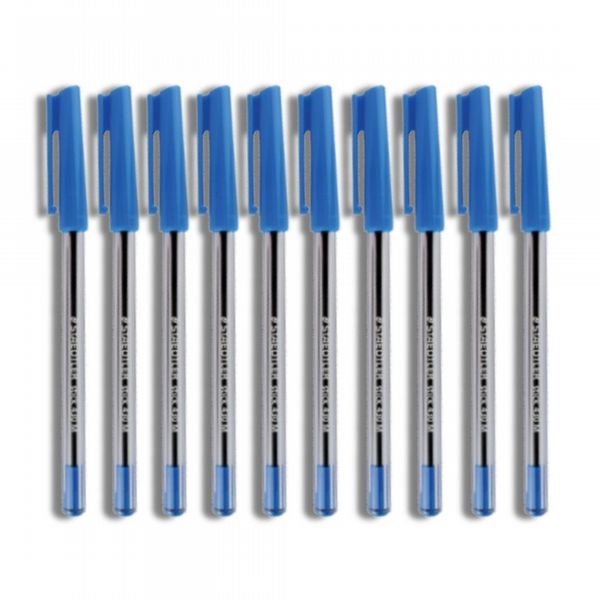 Staedtler Stick Ballpoint Pen Medium Blue 430-M3 - Pack of 10