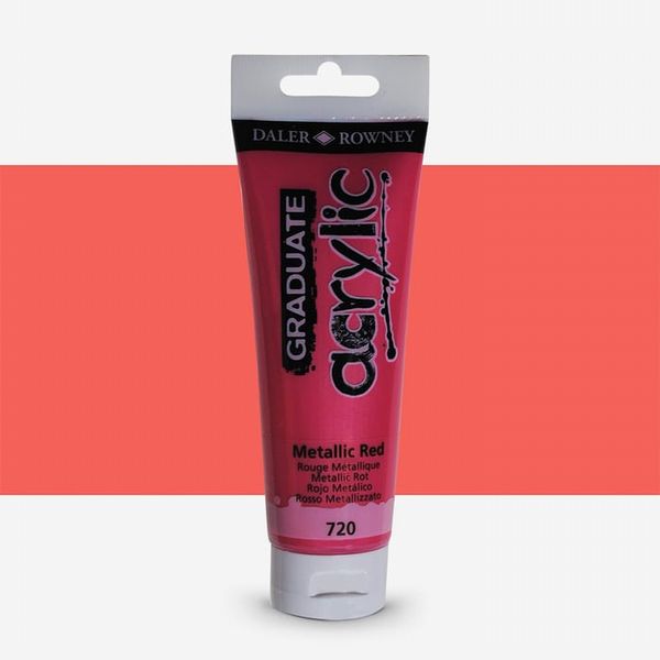 Graduate Acrylic 120ml Metallic Red