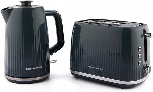 Hamilton Beach Miami Kettle & 2 Slot Toaster Bundle Charcoal