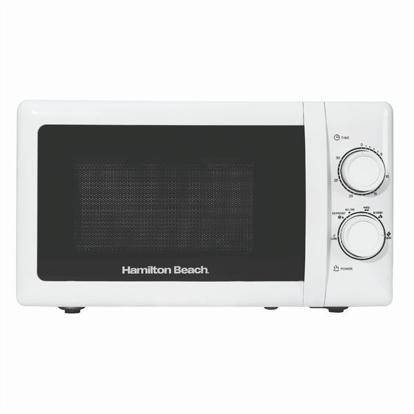 Hamilton Beach 20L Manual Microwave With Stainless Steel Cavity - White