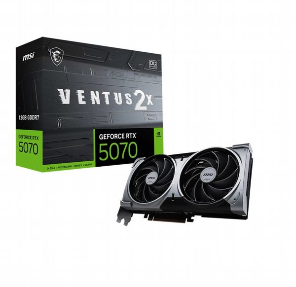 MSI GeForce RTX 5070 12G VENTUS 2X OC, GeForce RTX 5070, 12 GB, GDDR7