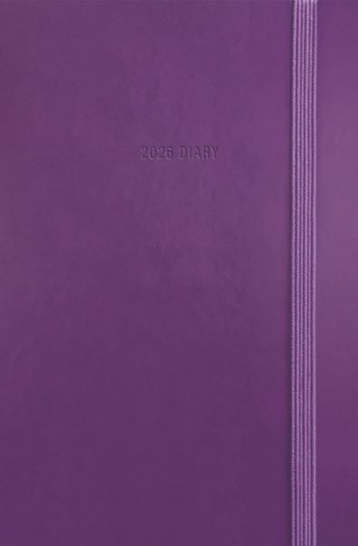 Purple Soft Touch Pocket Diary 2026