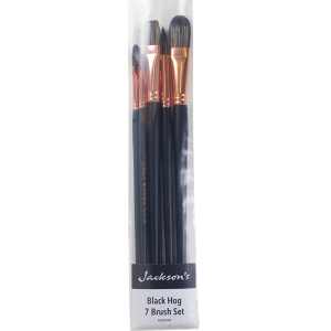 Jackson's: Black Hog Bristle Brush: Set of 7