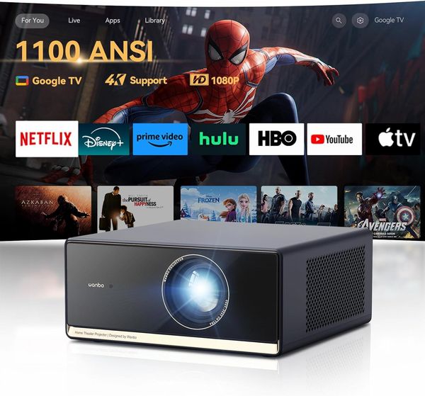 Wanbo X5 Pro 4K Projector with WiFi and Bluetooth