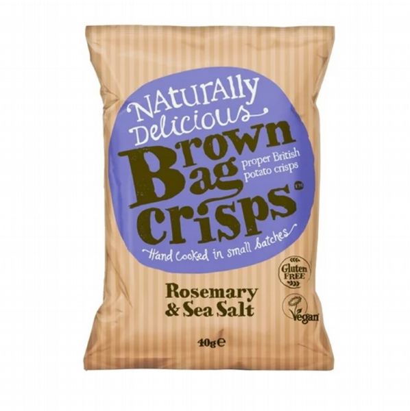 Brown Bag Crisps Rosemary and Sea Salt 40g (Pack of 20)