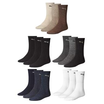 Puma Sports Crew Socks (3 Pairs) - Size 12-14